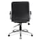 Officesource Merak Collection Executive Mid Back with Chrome Frame 1505VBK - alternate 3